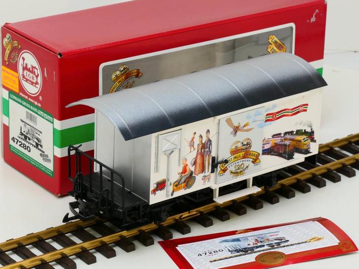 LGB 47280 120-Jahre-Güterwagen, Limited Edition, Hobby en Vrije tijd, Modeltreinen | Overige schalen, Overige typen, Zo goed als nieuw