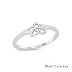 Zilveren Keltische trinity knot ring, Sieraden, Tassen en Uiterlijk, Ringen, Verzenden, Nieuw, Zilver