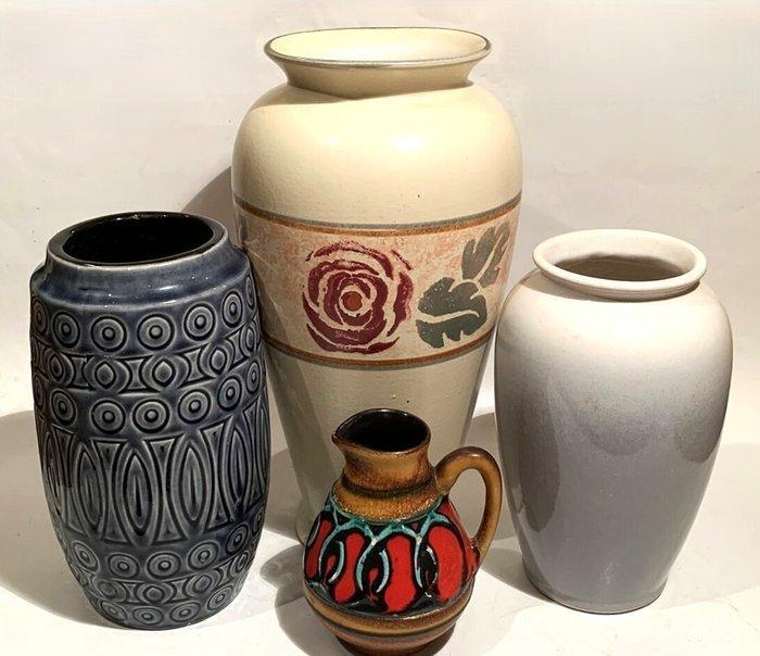 Scheurich, Bay - Vaas - Keramiek - Vier vazen, West Germany, Antiek en Kunst, Kunst | Designobjecten