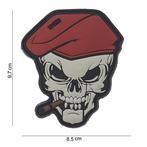 Patch Skull doodshoofd sigaar pvc met klittenband art no ..., Verzamelen, Verzenden