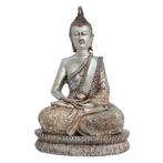 Meditatieve Boeddha in Thaise Stijl: Zilver en Brons - 28 cm, Nieuw, Verzenden