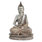 Meditatieve Boeddha in Thaise Stijl: Zilver en Brons - 28 cm