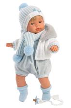 Llorens Jongens Pop Sasha Lloron Blauwe Kleding 38Cm, Ophalen of Verzenden, Nieuw, Overige typen
