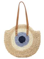 Tas Ibiza Beige Blauw, damestas, Sieraden, Tassen en Uiterlijk, Tassen | Damestassen, Verzenden, Nieuw