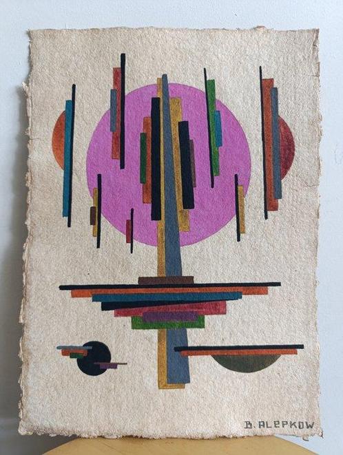 Boris Alepkow (XIX-XX) - Suprématisme Avant Garde Russe, Antiek en Kunst, Kunst | Schilderijen | Modern