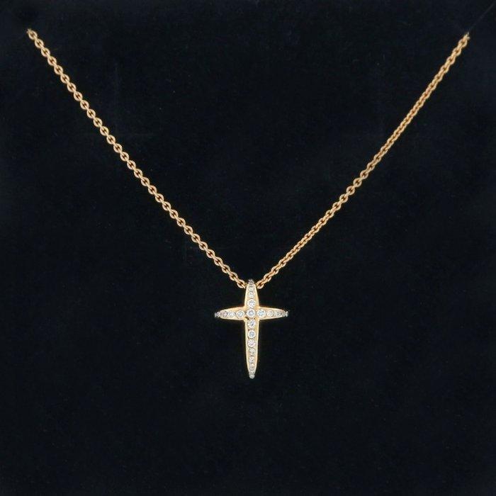 Crivelli - Halsketting - 18 karaat Roségoud - 0.19ct. tw., Sieraden, Tassen en Uiterlijk, Kettingen
