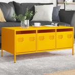 vidaXL Salontafel 101,5x50x43,5 cm koudgewalst staal, Huis en Inrichting, Tafels | Salontafels, 100 tot 150 cm, Verzenden, Nieuw