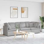 vidaXL Modulaire bank met kussens stof wolk grijs, Huis en Inrichting, Banken | Bankstellen, Verzenden, Nieuw, Stof