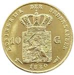 Gouden 10 gulden 1880 Willem III Schaars, Postzegels en Munten, Munten | Nederland, Goud, Losse munt, Verzenden
