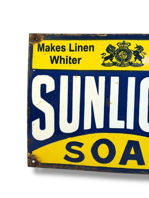 Sunlight Soap - Emaille plaat - Emaille, Antiek en Kunst, Antiek | Wandborden en Tegels