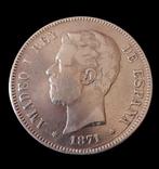 Spanje. Amadeo I. 5 Pesetas 1871*75 DEM (Zonder