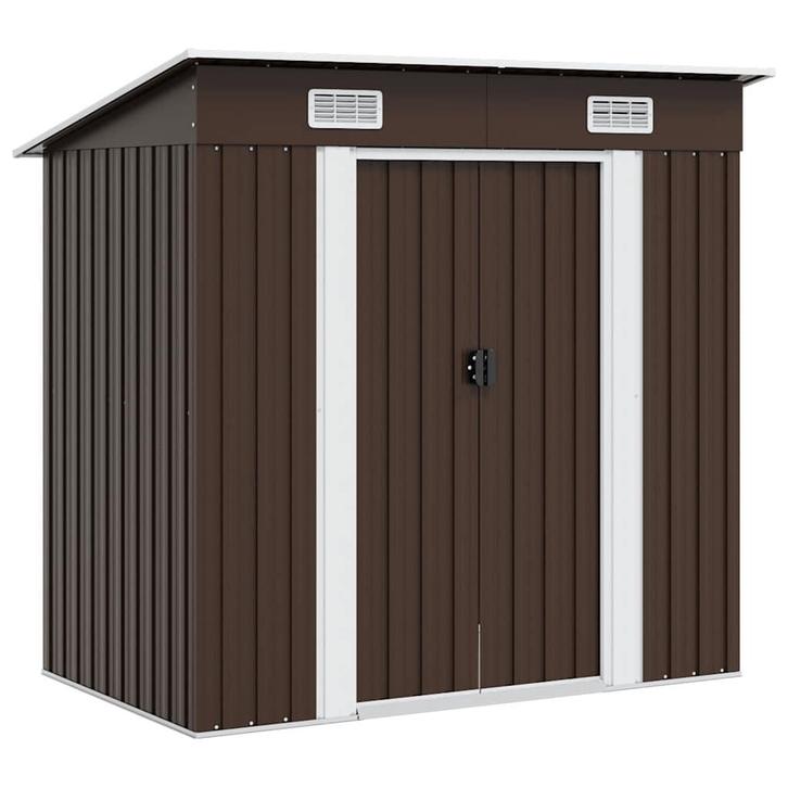 vidaXL Tuinberging 194x121x181 cm staal bruin, Tuin en Terras, Tuinhuizen, Nieuw, Verzenden