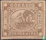 Argentinië - Stoomboot - Buenos Aires - 1858, Verzenden, Postfris