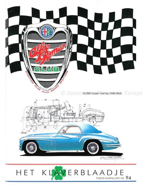 2001 ALFA ROMEO CLUB HET KLAVERBLAADJE 94 NEDERLANDS, Boeken, Auto's | Folders en Tijdschriften, Alfa Romeo