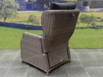 Toscane XL lounge tuinstoel verstelbaar grijs, Tuin en Terras, Tuinstoelen, Ophalen of Verzenden, Nieuw, Wicker