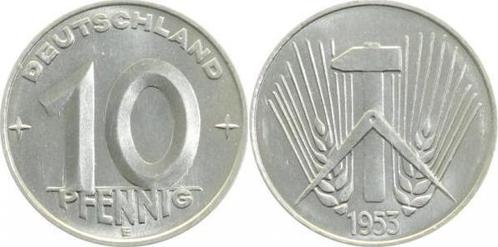 Duitsland 10 Pfennig Ddr 1953 E J1507 stgl /matt fein alu..., Postzegels en Munten, Munten | Europa | Niet-Euromunten, Verzenden