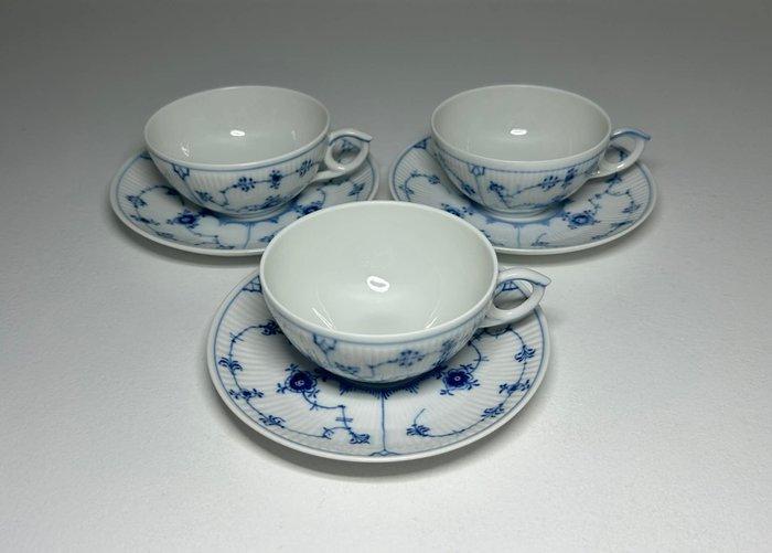 Royal Copenhagen - Set theekopjes - Blue Fluted Plain 1/76 -, Antiek en Kunst, Antiek | Meubels | Tafels