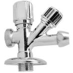 Dubbeldienstkraan - Leoni - Chroom 3/4x1/2x10, Ophalen of Verzenden, Nieuw