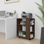 vidaXL Rolkast 60x35x75 cm bewerkt hout bruin eikenkleur, Verzenden, Nieuw