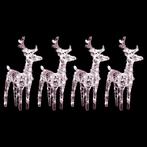 vidaXL Kerstrendieren 4 st 160 LEDs acryl warmwit, Diversen, Kerst, Verzenden, Nieuw