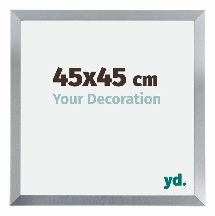 Fotolijst 45x45 cm - Zilver Glans - MDF - Catania, Huis en Inrichting, Woonaccessoires | Lijsten, Nieuw, Verzenden