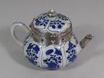 Blauw en Wit Theepot - Porselein, Zilver - China - Kangxi