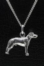 Zilveren Argentijnse dog oren ongecoupeerd ketting hanger..., Verzenden, Nieuw