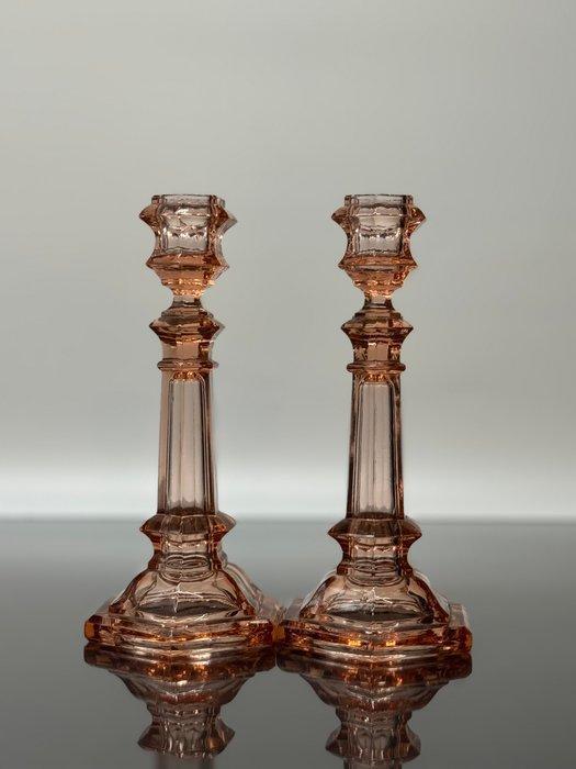 Val Saint Lambert, Luxval - Taperstick (kleine blaker met, Antiek en Kunst, Antiek | Glas en Kristal