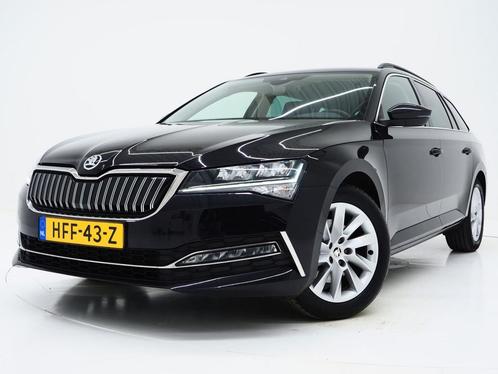 Zakelijke Lease |  Škoda Superb Combi 1.4 TSI iV 218PK, Auto's, Skoda, Dealer onderhouden, Lease, Zwart, Automaat, Stationwagon