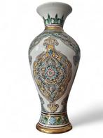Vaas - Keramiek, Verguld - Met de hand geschilderd Arabesco