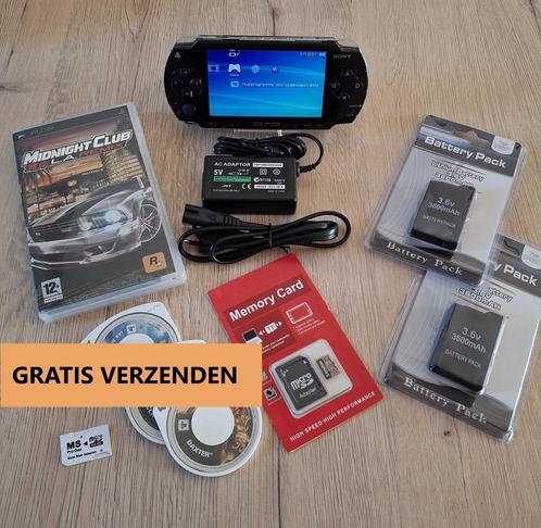 PSP 1004 zwart complete set, Spelcomputers en Games, Spelcomputers | Sony PSP