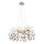 Hanglamp DANNA ø61CM  G9 Chroom 8-Lichts Smoked, Minder dan 50 cm, Nieuw, Ophalen of Verzenden, Metaal