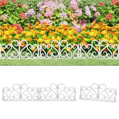vidaXL Gazonranden 17 st 10 m polypropeen wit, Tuin en Terras, Overige Tuin en Terras, Nieuw, Verzenden