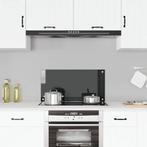 vidaXL Spatscherm keuken 80x40 cm gehard glas zwart, Huis en Inrichting, Verzenden, Nieuw