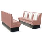 Classic Retro Diner Bank Bel Air HW180 Dusty Rose, Huis en Inrichting, Banken | Bankstellen, Ophalen, Gebruikt