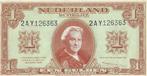 Bankbiljet 1 gulden 1945 Wilhelmina Prachtig, Postzegels en Munten, Bankbiljetten | Nederland, Verzenden