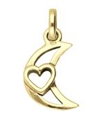 Gouden Maan met hartje opengewerkt kettinghanger, Sieraden, Tassen en Uiterlijk, Kettinghangers, Verzenden, Nieuw