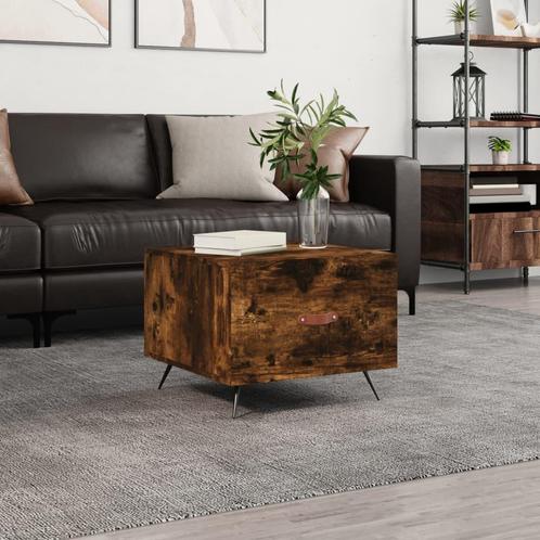 vidaXL Salontafel 50x50x40 cm bewerkt hout gerookt, Huis en Inrichting, Tafels | Salontafels, 50 tot 100 cm, Nieuw, Overige houtsoorten