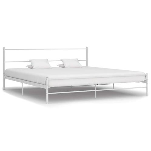 Bedframe Metaal Wit 200x200: Stevig & Stijlvol | Tweedeka..., Huis en Inrichting, Slaapkamer | Bedden, Overige maten, 200 cm, Wit