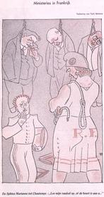 Franse politiek in 1933 op spotprent (lijst optie, Lithos), Antiek en Kunst, Verzenden