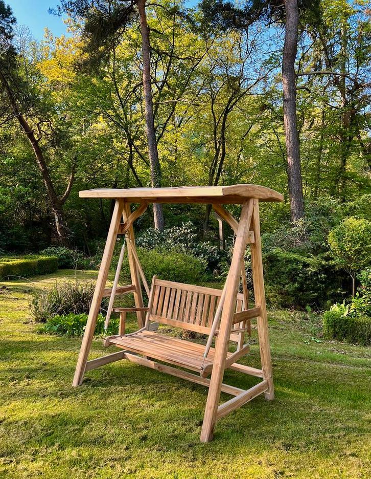 Schommelbank | Teakhout | Gratis bezorging! |, Tuin en Terras, Tuinbanken, Schommelbank, Nieuw, Teakhout, Ophalen of Verzenden