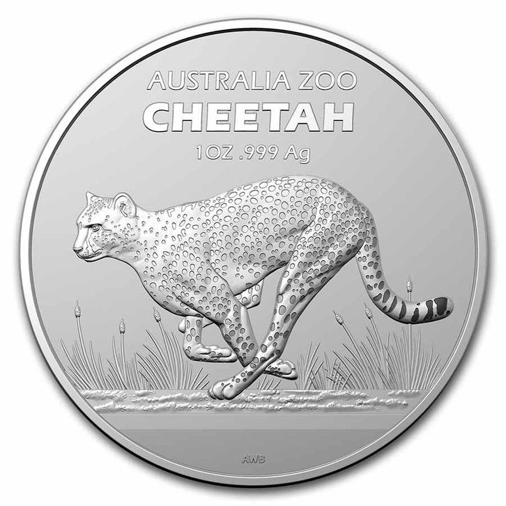 Australia Zoo - Cheetah (RAM) 1 oz 2021 (25.000 oplage), Postzegels en Munten, Munten | Oceanië, Losse munt, Zilver, Verzenden