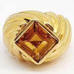 Ring - 18 karaat Geel goud - 4.00ct. tw. Quartz, Nieuw