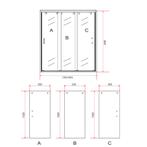 Aanbieding: Nisdeur 3-Delig Schuifdeur BWS Aloni  80x200 cm, Ophalen of Verzenden, Nieuw