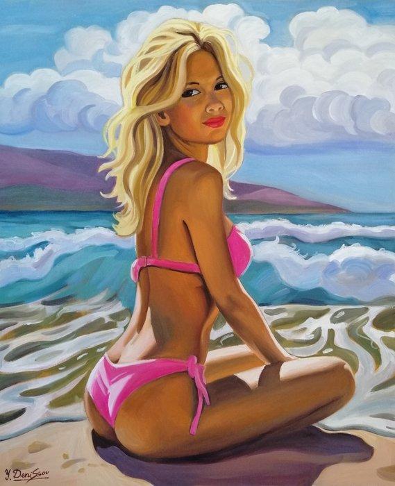 Yuri Denissov - Sous le soleil du sud. Œuvre originale, fait, Antiek en Kunst, Kunst | Schilderijen | Modern