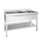 GGM Gastro | Spoeltafel PREMIUM - 1400x600mm - met |, Verzenden, Nieuw in verpakking, RVS Meubilair