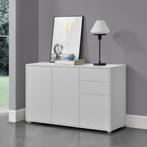 Commode Paarl druk en open 74x117x36 cm wit mat, Verzenden, Nieuw