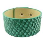 Fako Bijoux® - Armband - Breed - Schubben - Turquoise, Sieraden, Tassen en Uiterlijk, Armbanden, Verzenden, Nieuw