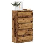 vidaXL Ladekast 60x36x103 cm bewerkt hout oud houtkleurig, Huis en Inrichting, Verzenden, Nieuw, Overige houtsoorten