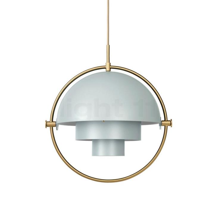 Gubi Multi-Lite Hanglamp, messing/grijs - ø¸32 cm, Huis en Inrichting, Lampen | Hanglampen, Nieuw, Verzenden